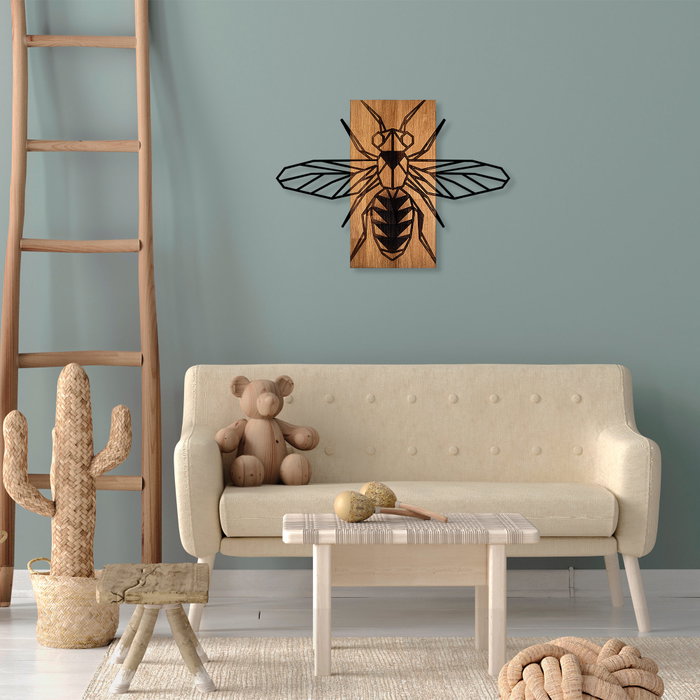 Wallity MA-308 Escultura de pared en Nogal y Negro Wallity MA-308 Escultura de pared en Nogal y Negro